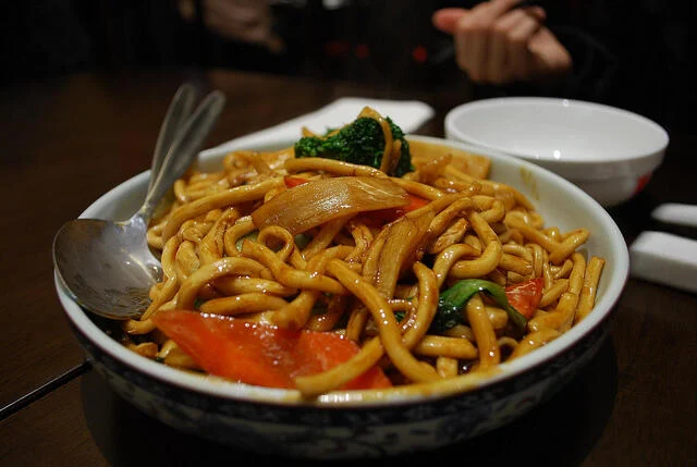 Stir fried noodles are among the many dishes served up in Chinatown. Photo: Alpha