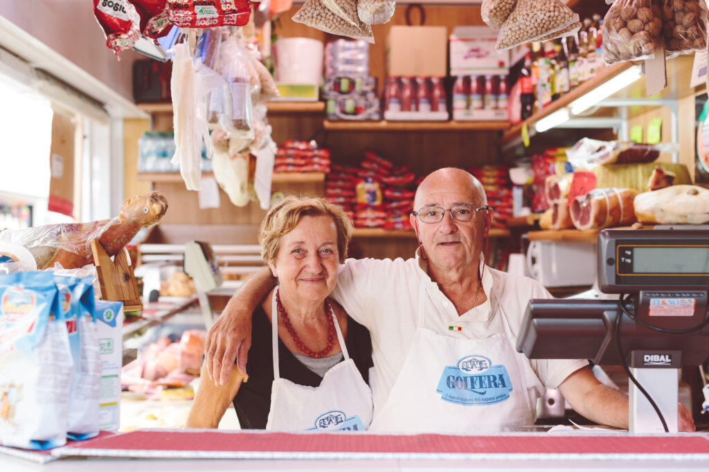 couple at market stall