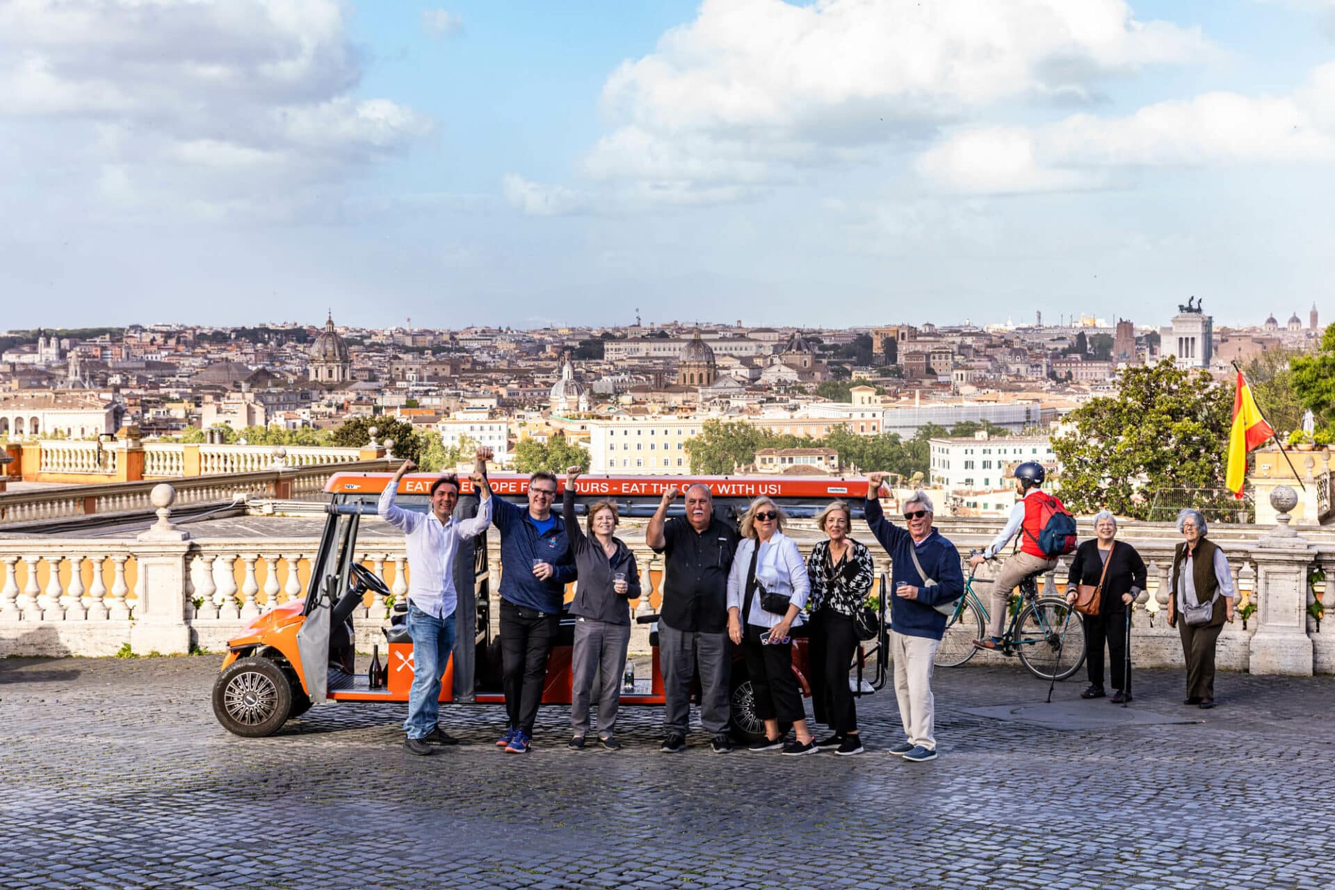 Private VIP Golf Cart Food Tour in Rome